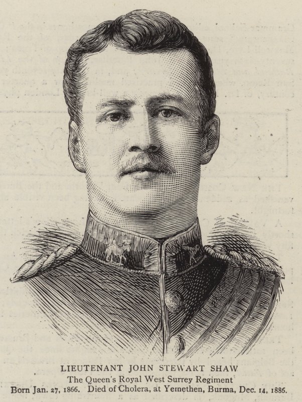 Luitenant John Stewart Shaw door English School