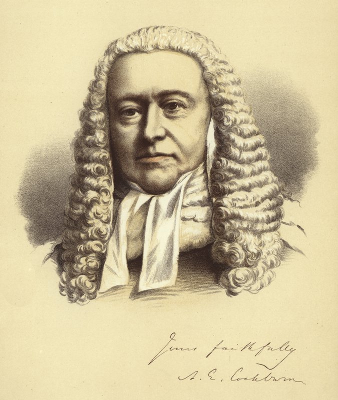 Lord Chief Justice Cockburn door English School