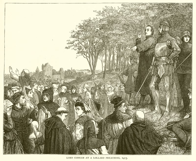 Lord Cobham bij een Lollard Preek, 1413 door English School