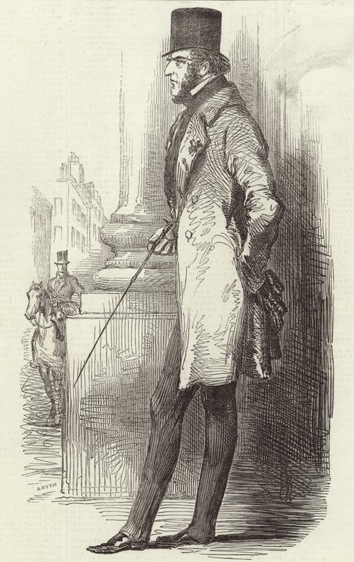 Lord George Bentinck (gravure) door English School