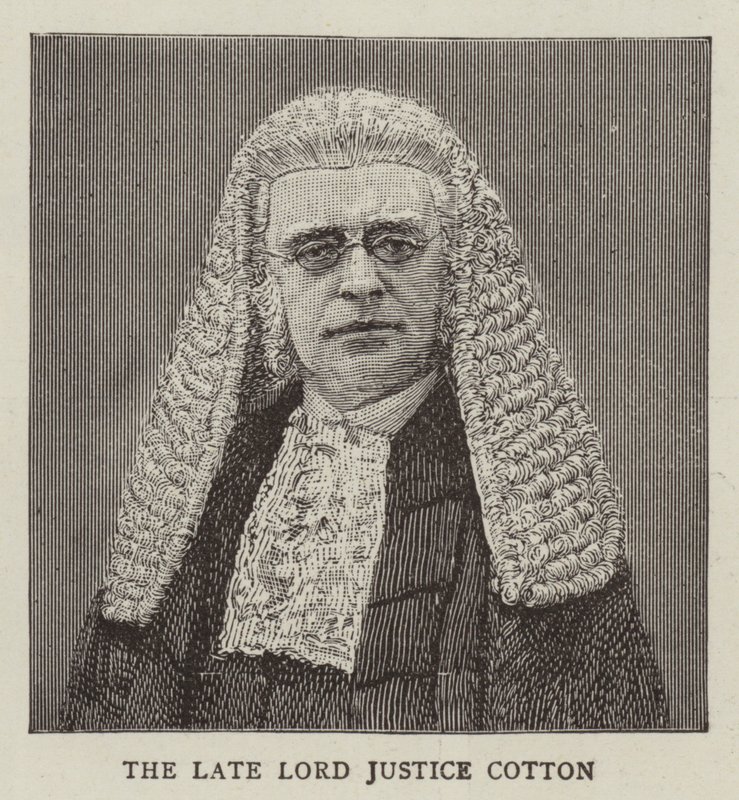 Lord Justice Cotton door English School