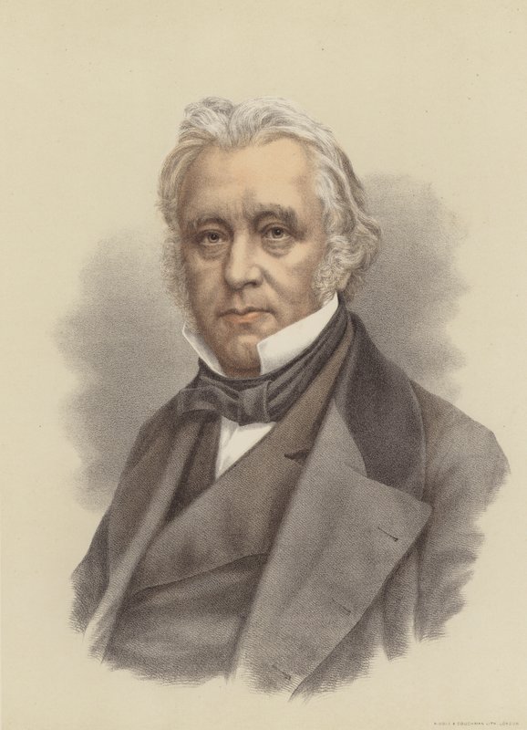 Lord Macaulay, Britse historicus en politicus (kleur litho) door English School