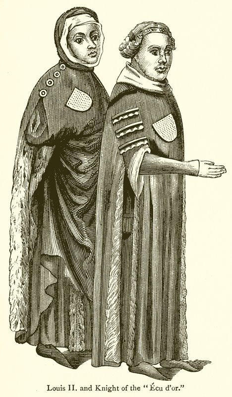 Lodewijk II en Ridder van de Ecu dor door English School