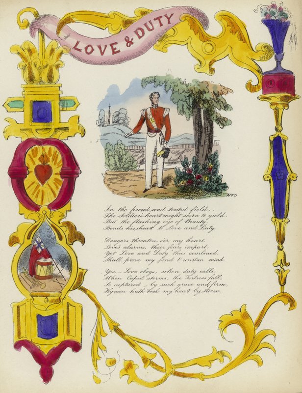 Liefde & Plicht, Britse Valentijnskaart door English School