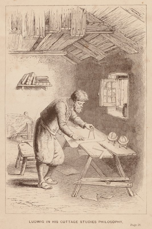 Ludwig studeert filosofie in zijn huisje door English School