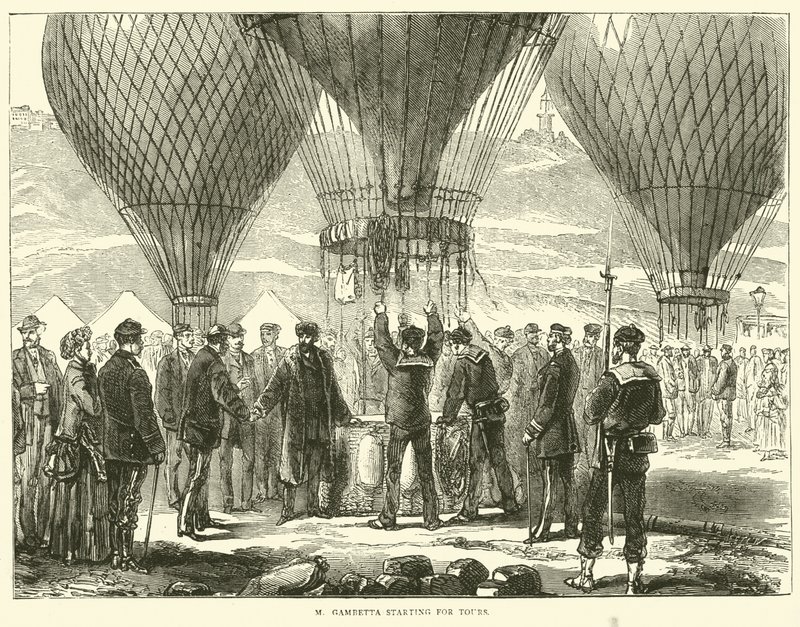 M Gambetta vertrekt naar Tours, november 1870 door English School