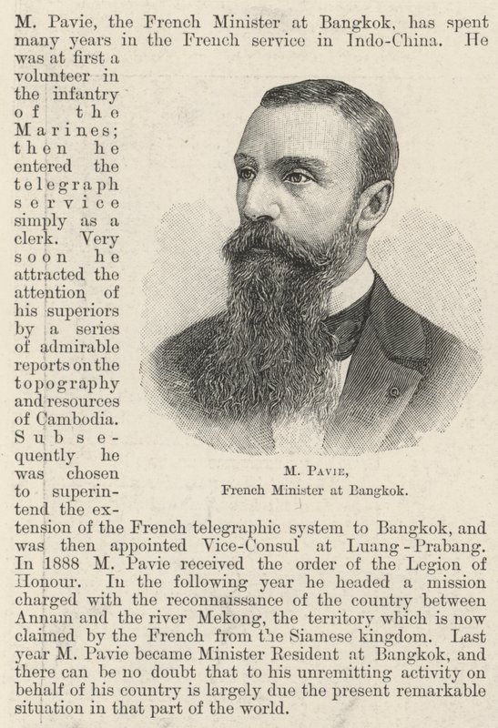 M Pavie, Franse minister in Bangkok door English School