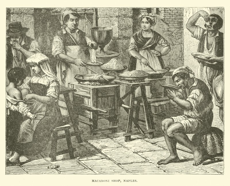 Macaroniwinkel, Napels door English School
