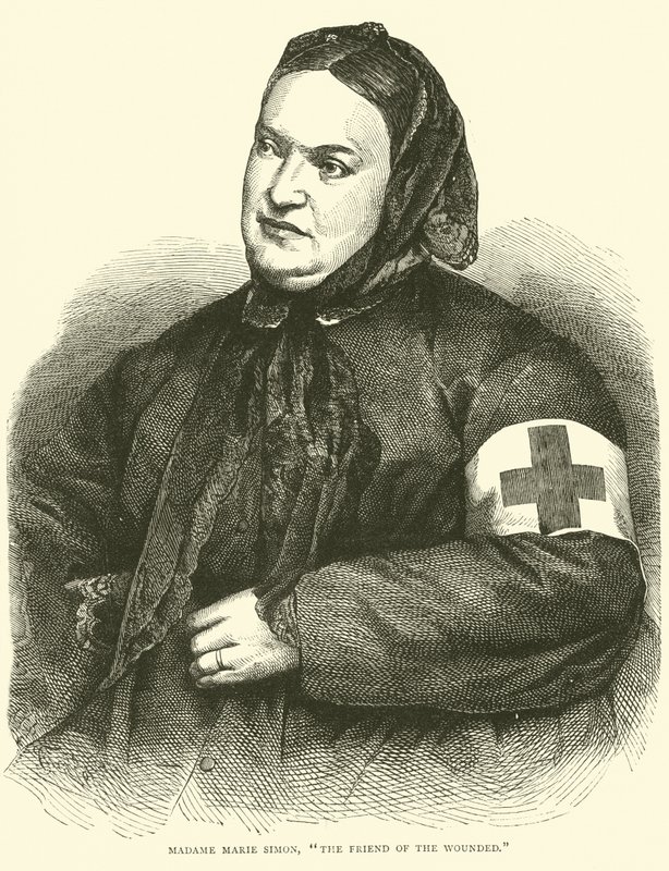 Madame Marie Simon, de vriendin van de gewonden, januari 1871 door English School