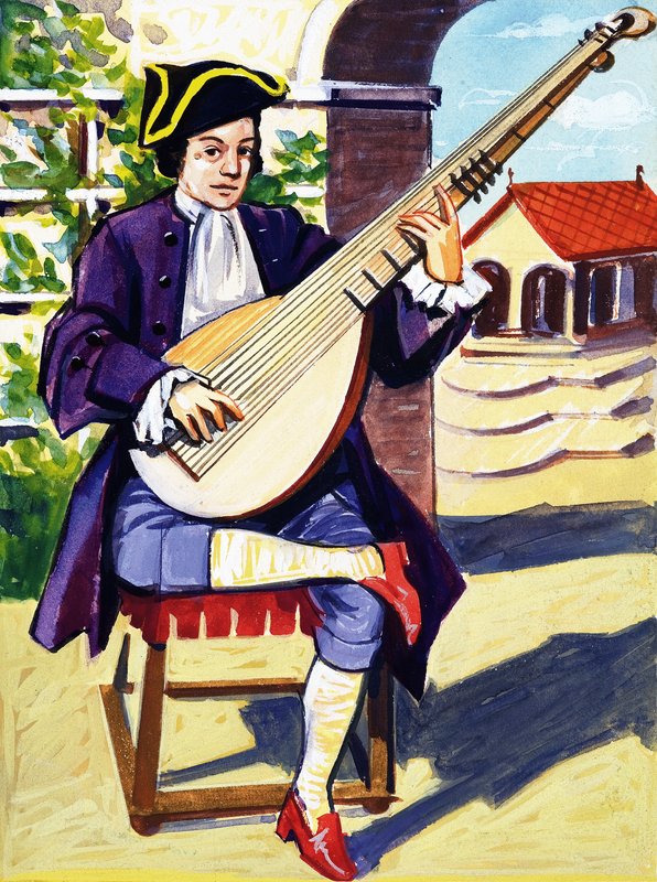 Man die archlute speelt door English School