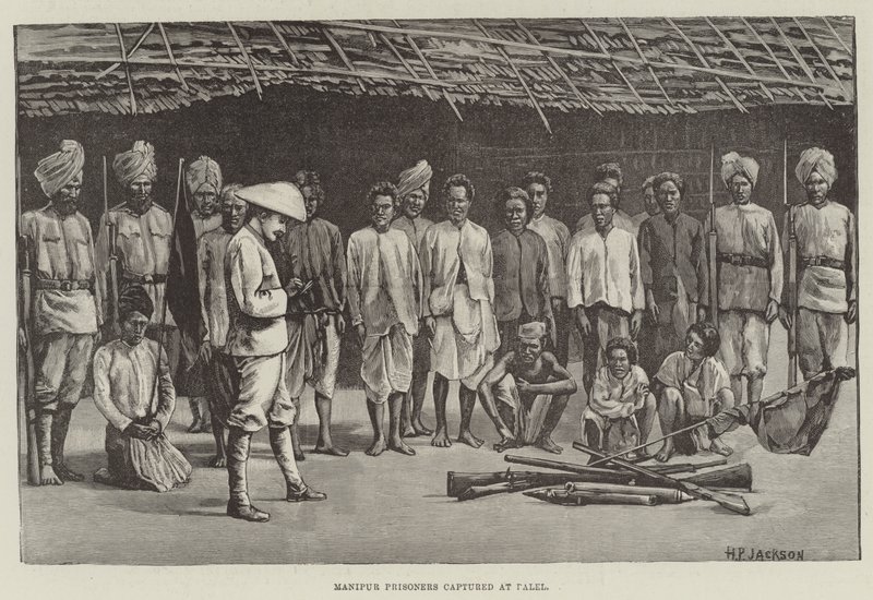 Manipur-gevangenen gevangen bij Palel door English School
