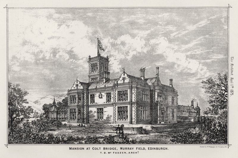 Landhuis bij Colt Bridge, Murray Field, Edinburgh door English School