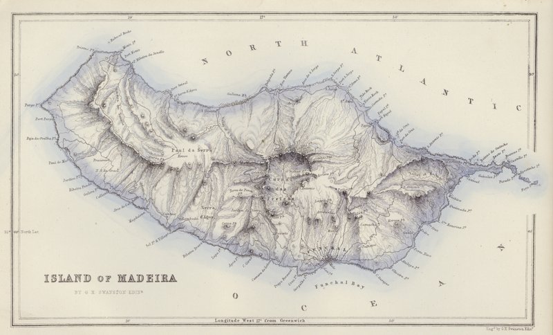 Kaart: Eiland Madeira, door G H Swanston, Edinburgh door English School