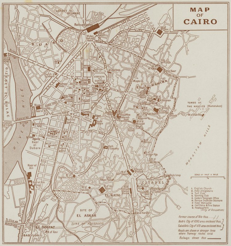 Kaart van Caïro door English School