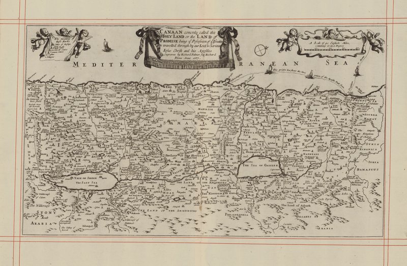 Kaart van Kanaän, of het Heilige Land door English School