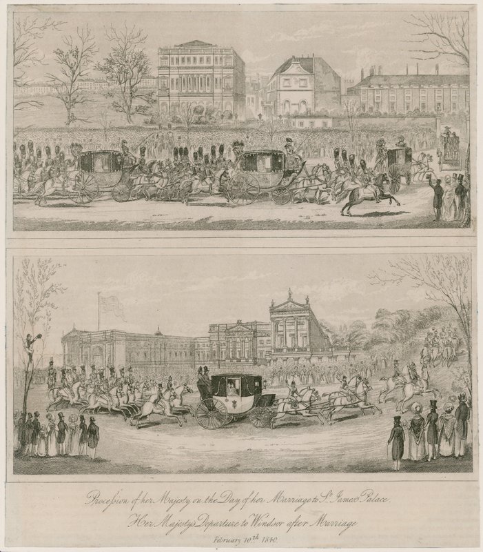 Huwelijk van Koningin Victoria en Prins Albert, 10 februari 1840 door English School