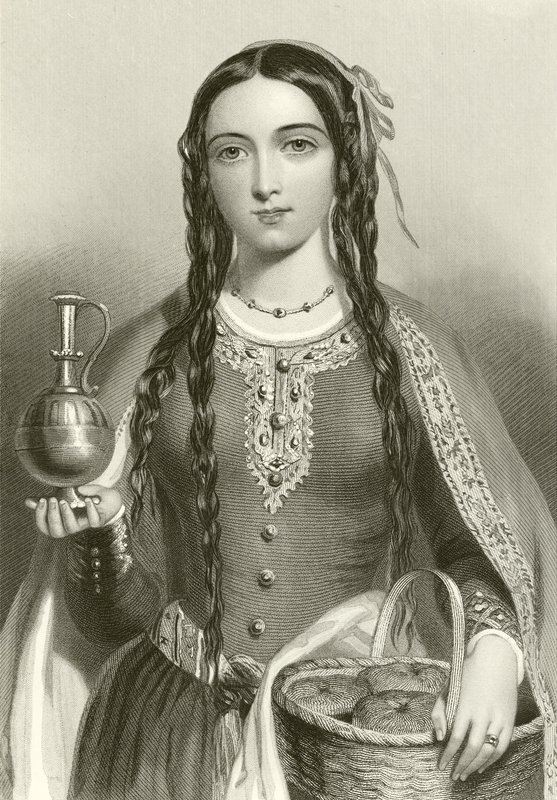 Mathilde van Schotland, koningin van koning Hendrik I door English School