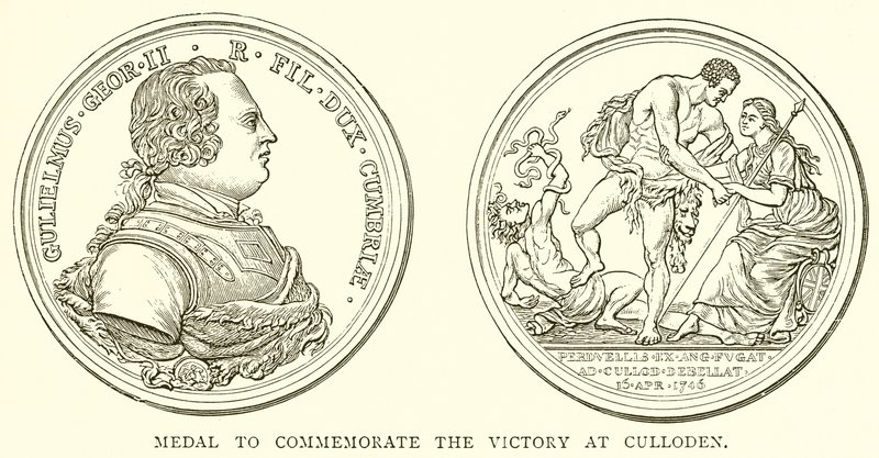 Medaille ter herdenking van de overwinning bij Culloden door English School