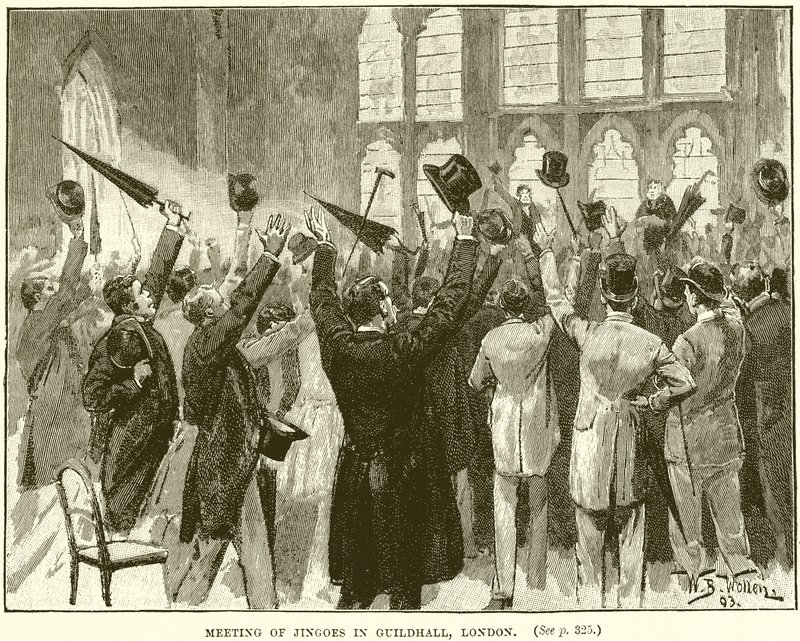 Bijeenkomst van Jingoes in Guildhall, Londen door English School