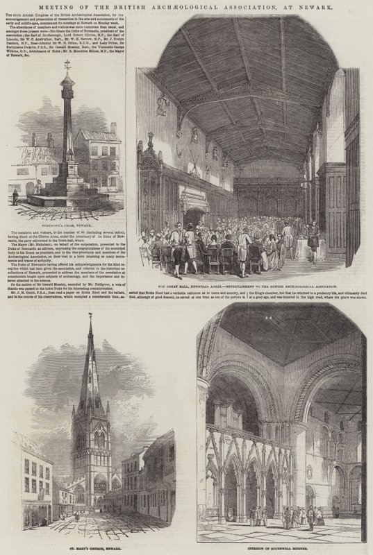 Bijeenkomst van de British Archaeological Association, in Newark door English School