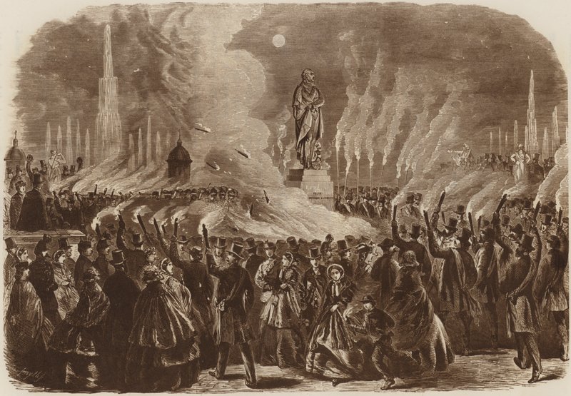 Mendelssohn Festival, de Fakkeloptocht, 1860 door English School
