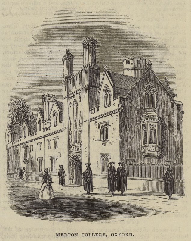 Merton College, Oxford (gravure) door English School