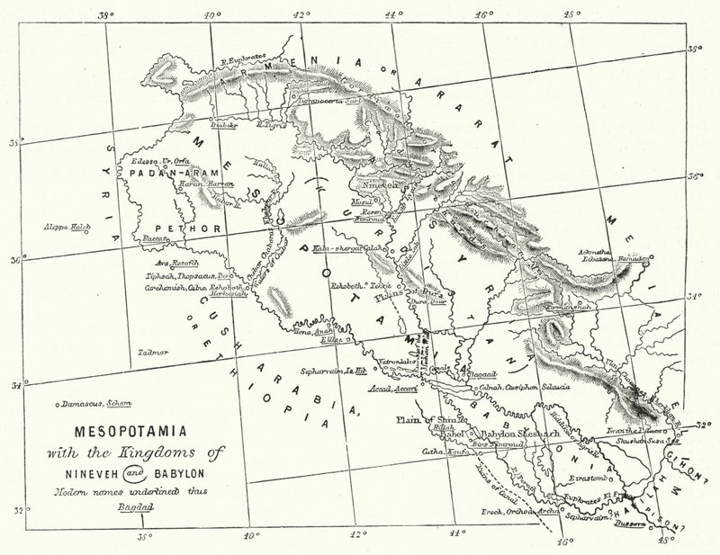Mesopotamië met de koninkrijken van Nineve en Babylon door English School