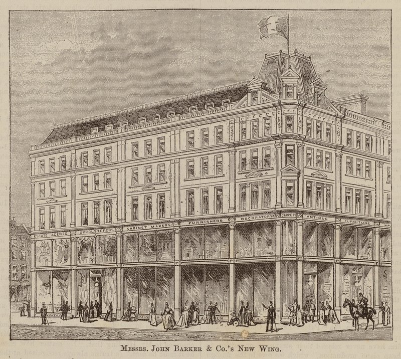 Messrs John Barker en Co, Kleermakers en Algemene Magazijnhouders, Outfitters, Huishoudelijke Ingenieurs, Huisinrichters en Leveranciers, Kensington High Street, W door English School