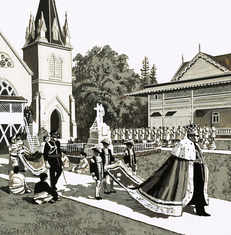 Moderne monarchieën: Het Koninkrijk van Geluk. De koning van Tonga door English School