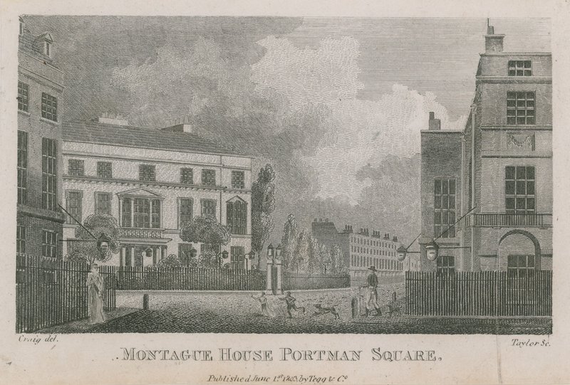 Montague House, Portman Square, Londen door English School