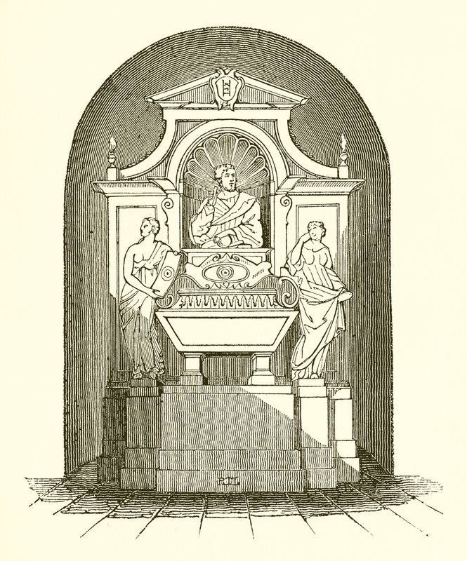 Monument van Galileo in de kerk van Santa Croce in Florence door English School