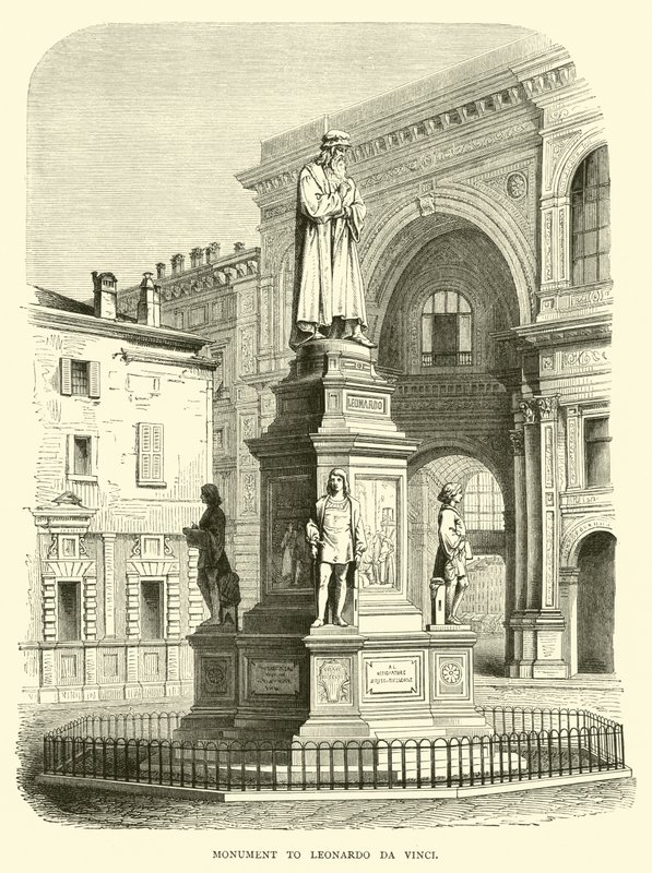 Monument voor Leonardo da Vinci door English School