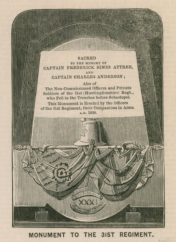 Monument voor het 31e (Huntingdonshire) Regiment, St Marys Kerk, Huntingdon door English School