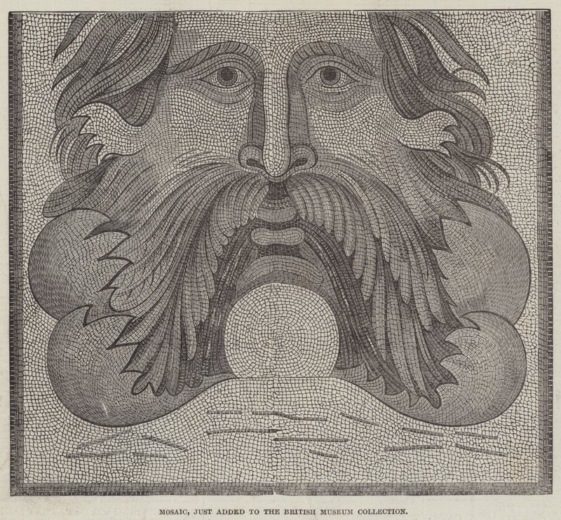 Mozaïek, net toegevoegd aan de collectie van het British Museum door English School