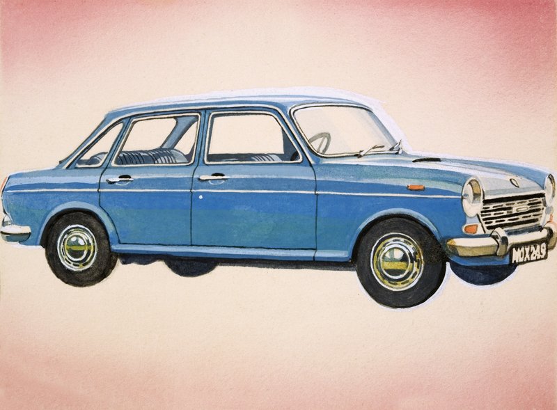 Motorvoertuigen: De Austin door English School