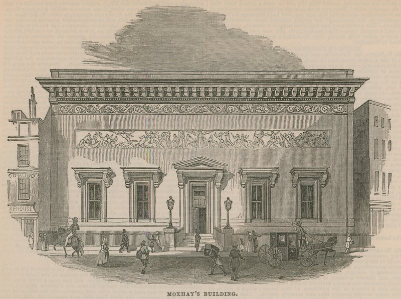 Moxhays gebouw aan Threadneedle Street door English School