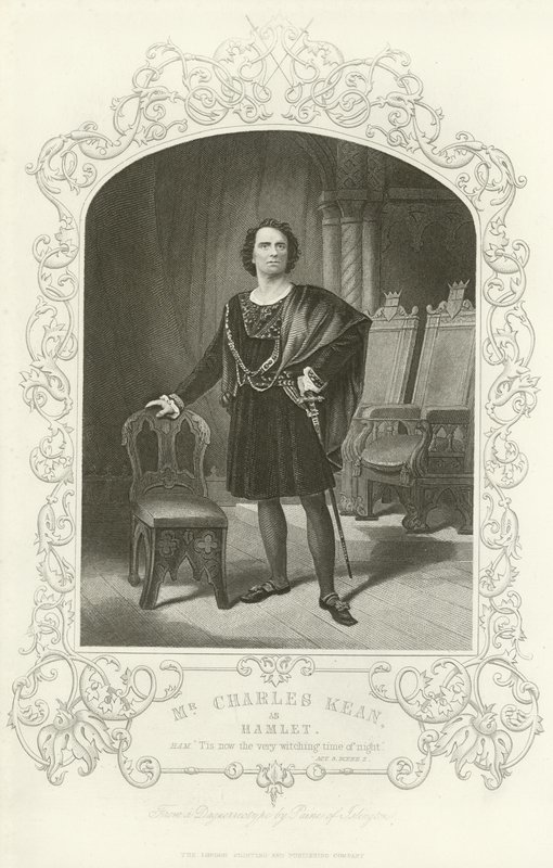 Meneer Charles Kean als Hamlet, Hamlet, Act III, scène II door English School