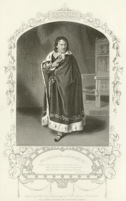 Mr Couldock als Richard III, Richard III, Act IV, Scene II door English School