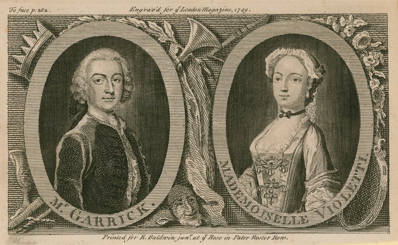 De heer Garrick en Mademoiselle Violetti (Eva Marie Veigel) door English School