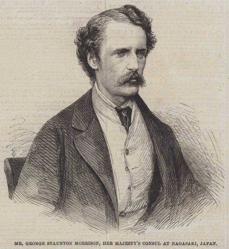De Heer George Staunton Morrison, Hare Majesteits Consul in Nagasaki, Japan door English School