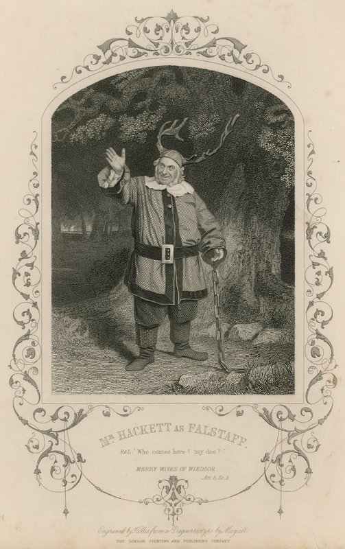 Mr Hackett als Falstaff in De Vrolijke Vrouwtjes van Windsor door English School