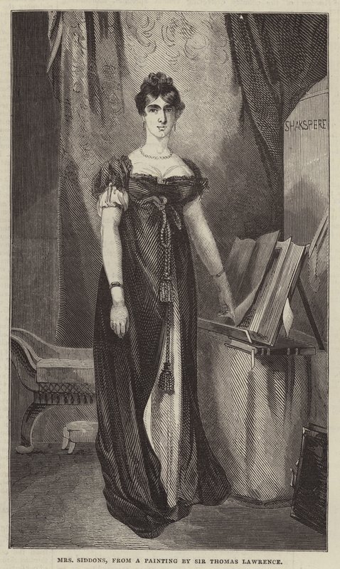 Mevrouw Siddons, naar een schilderij van Sir Thomas Lawrence door English School
