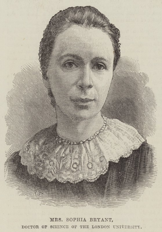 Mevrouw Sophia Bryant, Doctor in de Wetenschappen van de Universiteit van Londen door English School