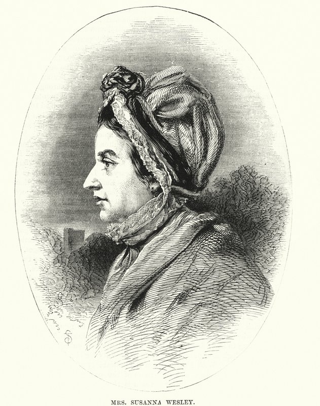 Mevrouw Susanna Wesley door English School