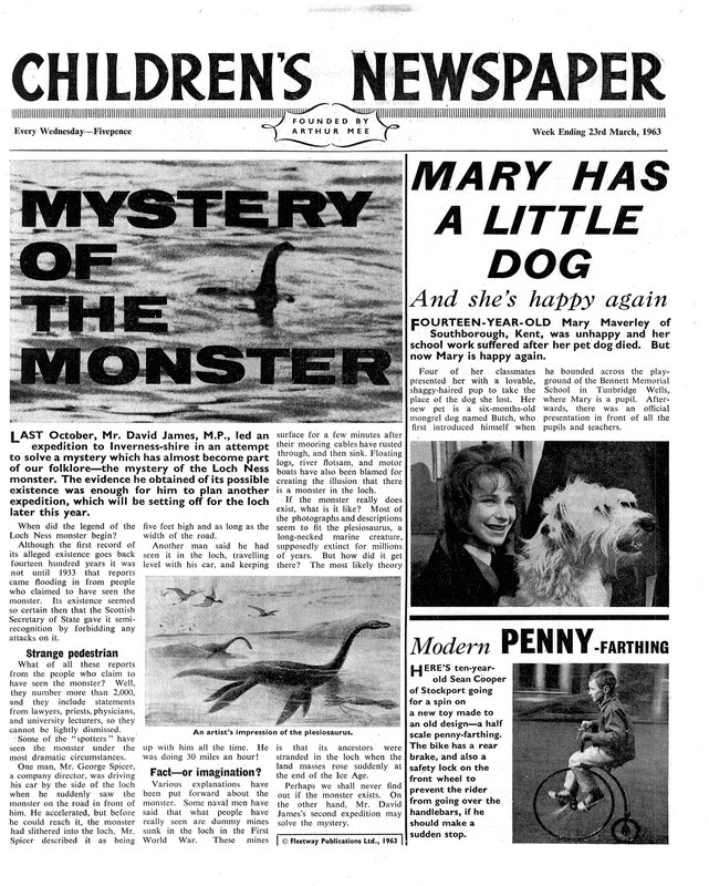 Mysterie van het monster, voorpagina van 