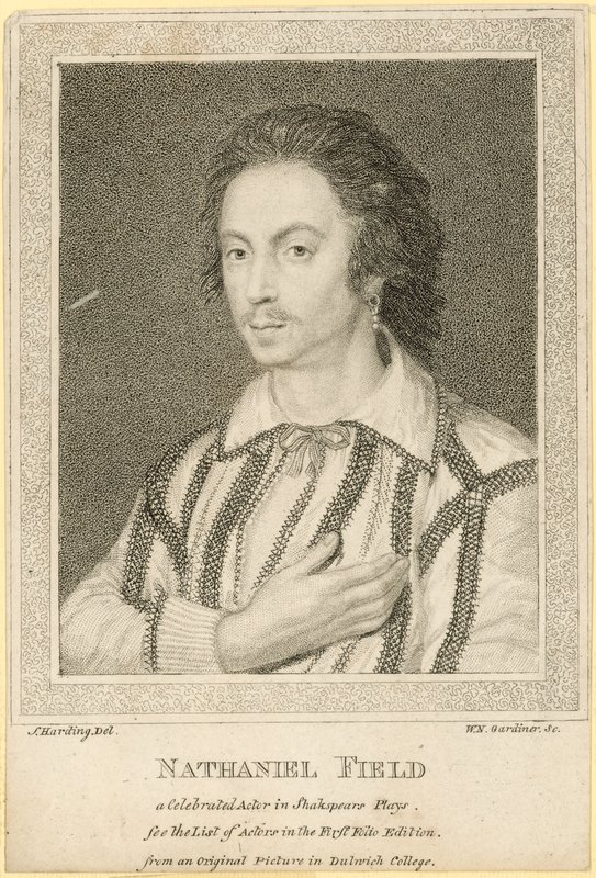 Nathaniel Field, een beroemde acteur in Shakespeare-stukken door English School