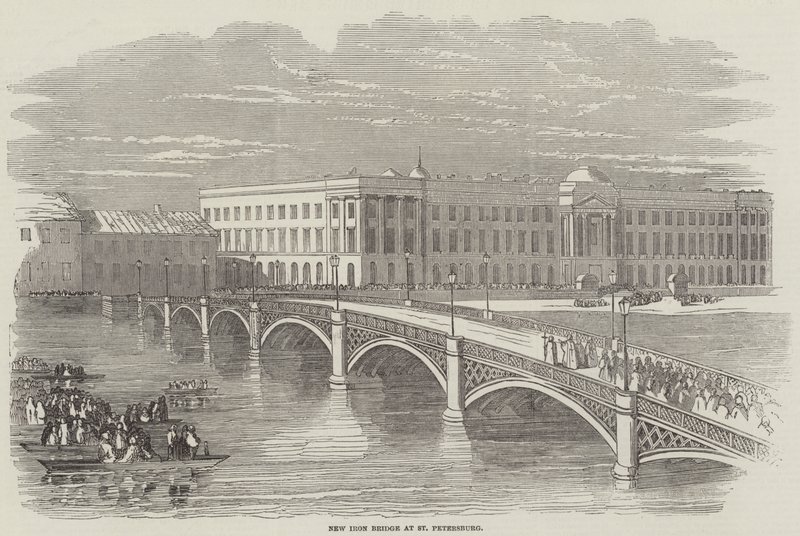 Nieuwe IJzeren Brug in Sint-Petersburg door English School