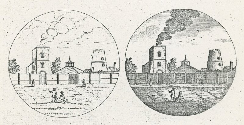 New River Head, gedateerd 6 juni 1775 door English School