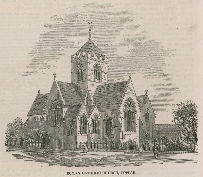 Nieuwe Rooms-Katholieke Kerk bij West India Docks door English School