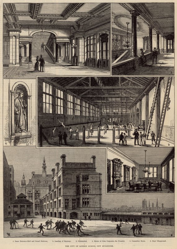 Nieuwe gebouwen van de City of London School door English School